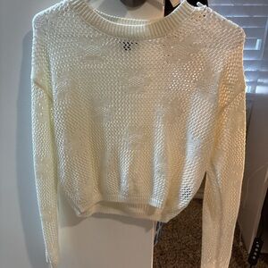 T.J.Maxx Cream Textured Knit Sweater